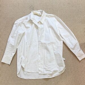 Seraphine White Casual Button Down Shirt